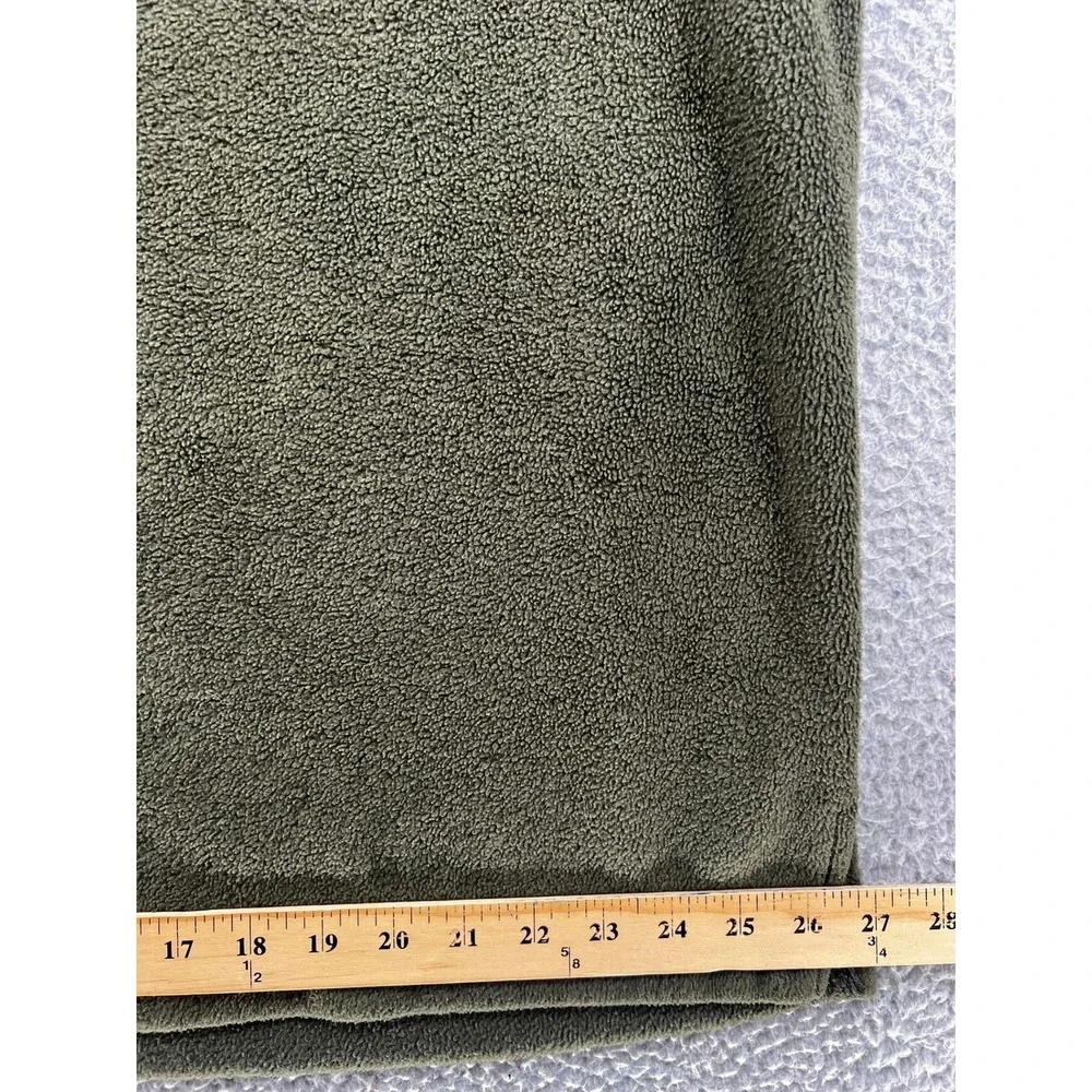 Juneau Mens Solid Green Fleece Shirt Jacket XXL Heavyweight Shacket Button Front